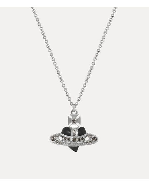 Vivienne Westwood White New Diamante Heart Pendant Necklace