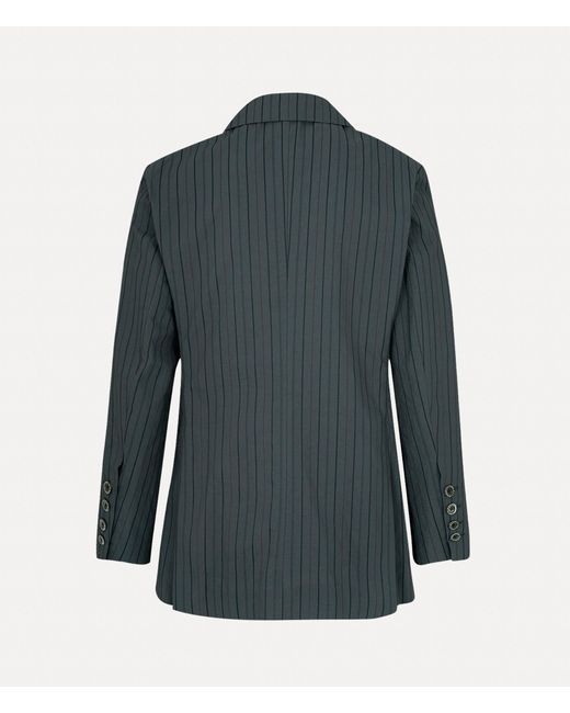 Vivienne Westwood Blue Wreck Jacket Cotton / Viscose Grey-stripes 48 Men for men