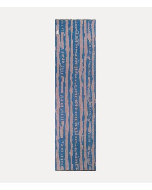 Vivienne Westwood Blue Scarf New Punk Stripe