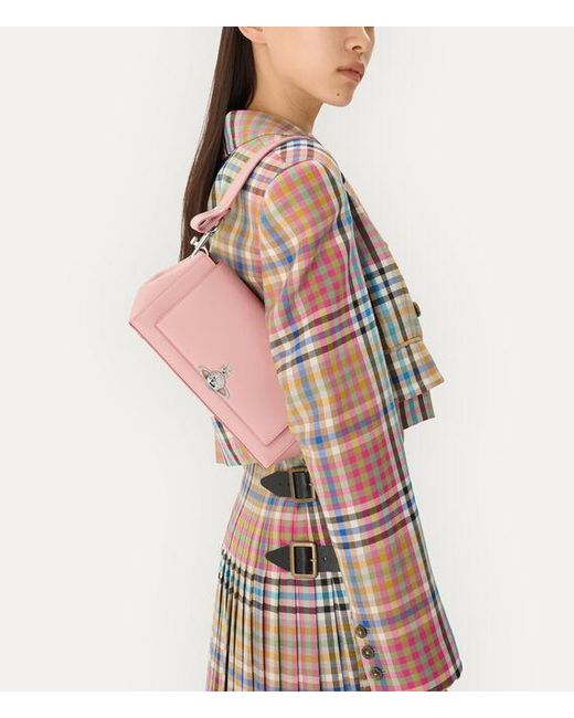 Vivienne Westwood Pink Hazel Medium Handbag Pu Smooth