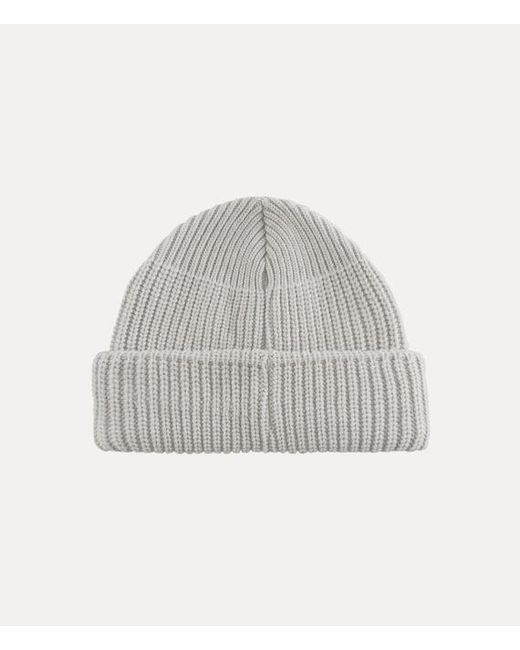 Vivienne Westwood Gray Sporty Beanie Cotton Nylon Elastane