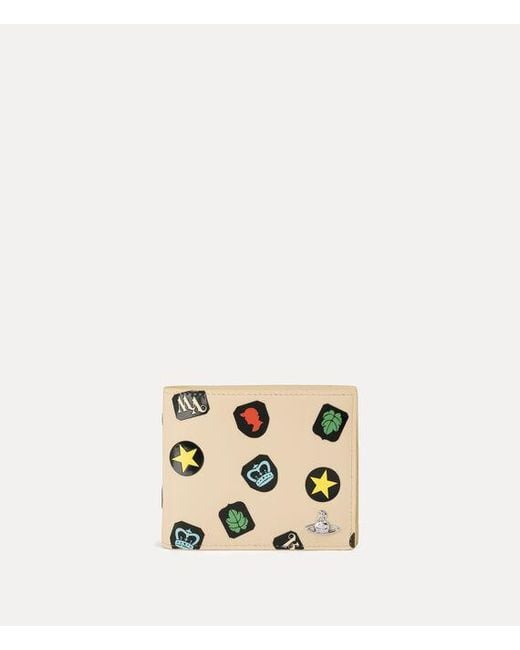 Vivienne Westwood Natural Bifold Wallet Printed Leather