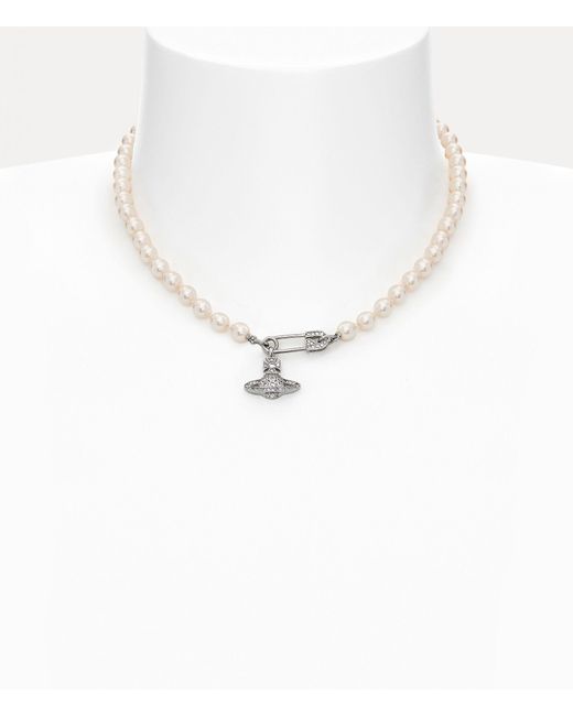 Vivienne Westwood Lucrece Pearl Necklace in Silver (Metallic) | Lyst UK
