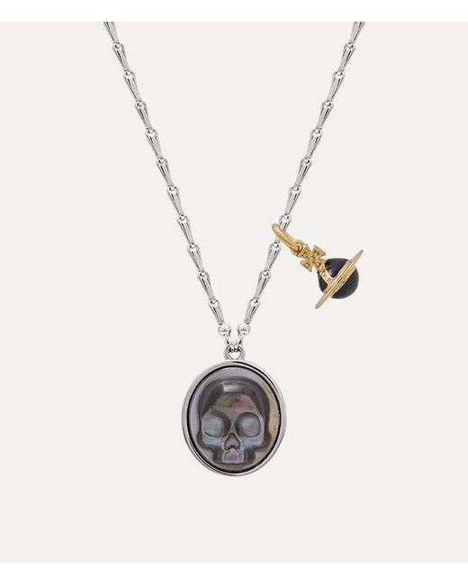 Vivienne Westwood White Jed Pendant Necklace for men