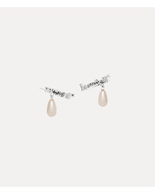 Vivienne Westwood Natural Amelia Earrings Glass Pearls
