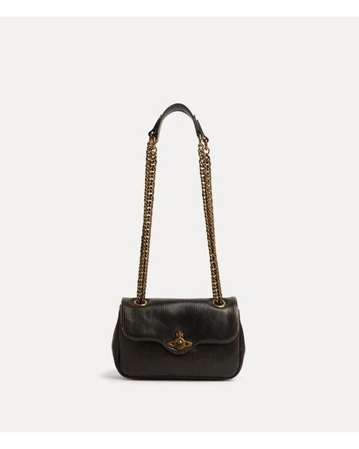 Vivienne Westwood White Anita Small Shoulder Bag Laser Line Leather