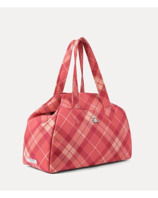Vivienne Westwood Red Archive Large Yasmine Handbag Wool Tartan