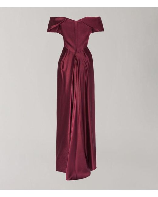 Vivienne Westwood Red Nova Cocotte Dress Crepe Back Satin