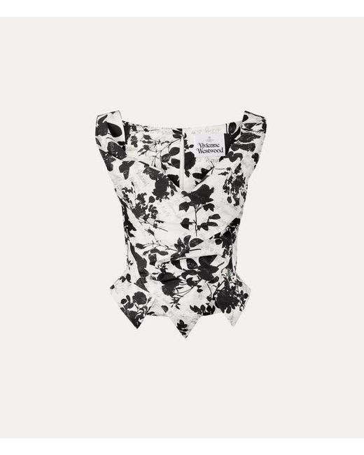 Vivienne Westwood White Sunday Top Printed Poplin