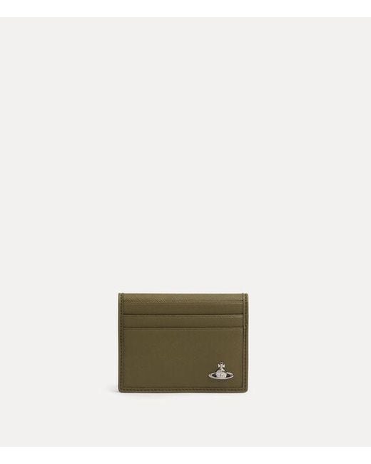 Vivienne Westwood Green Card Holder Faux Leather for men