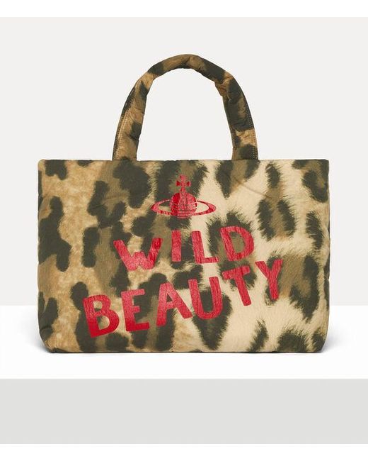 Vivienne Westwood Metallic Maud Large Tote Printed Padded Nylon