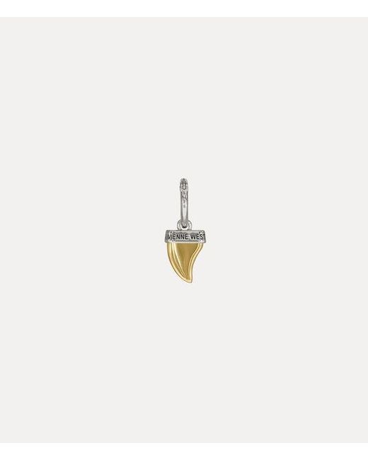 Vivienne Westwood White Shark Tooth Single Earring for men