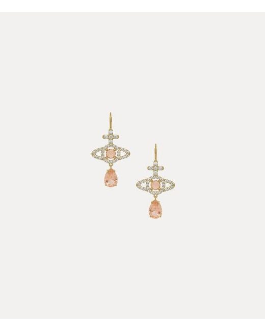 Vivienne Westwood White Olympia Drop Earrings