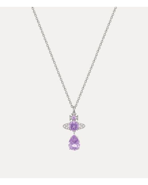 Vivienne Westwood White Ismene Drop Pendant Necklace