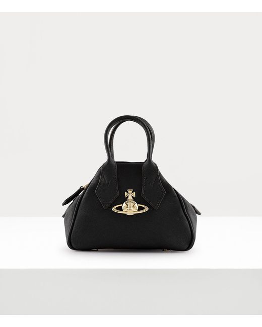Vivienne Westwood Black Saffiano Mini Yasmine Handbag