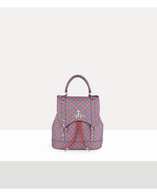 Vivienne Westwood Purple Max Small Backpack Polyurethane Polyester Cotton