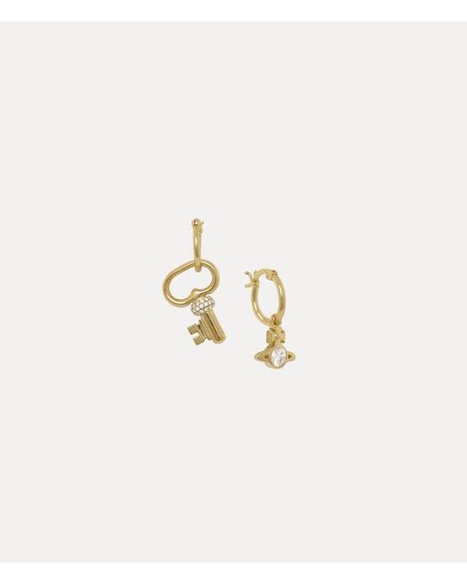 Vivienne Westwood White Baya Earrings Cubic Zirconia