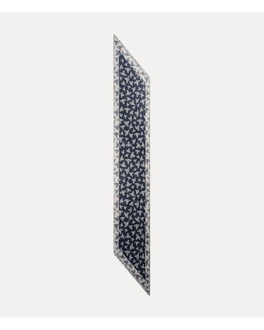 Vivienne Westwood Blue Two Point Scarf Paris Orb
