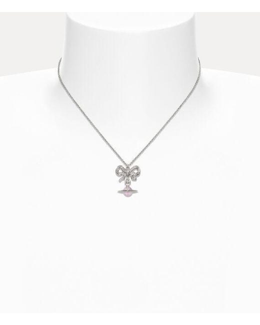 Vivienne Westwood White Octavie Pendant Necklace