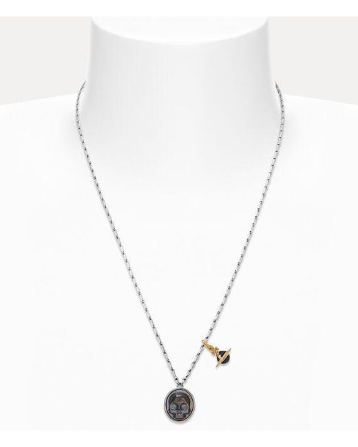 Vivienne Westwood White Jed Pendant Necklace for men