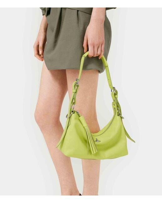 Vivienne Westwood Yellow Emma Shoulder Bag Supple Leather