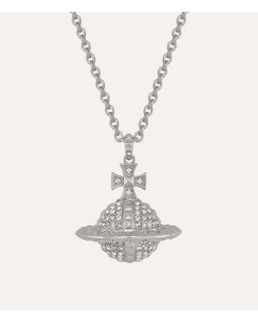 Vivienne Westwood White Mayfair Large Orb Pendant Brass