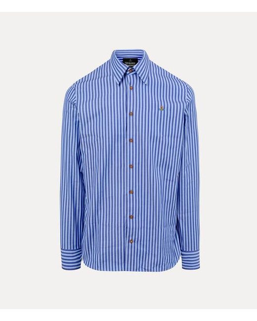 Vivienne Westwood Blue Ghost Shirt Cotton for men