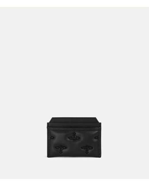 Vivienne Westwood Black Flat Card Holder Multi Orb Soft Pu