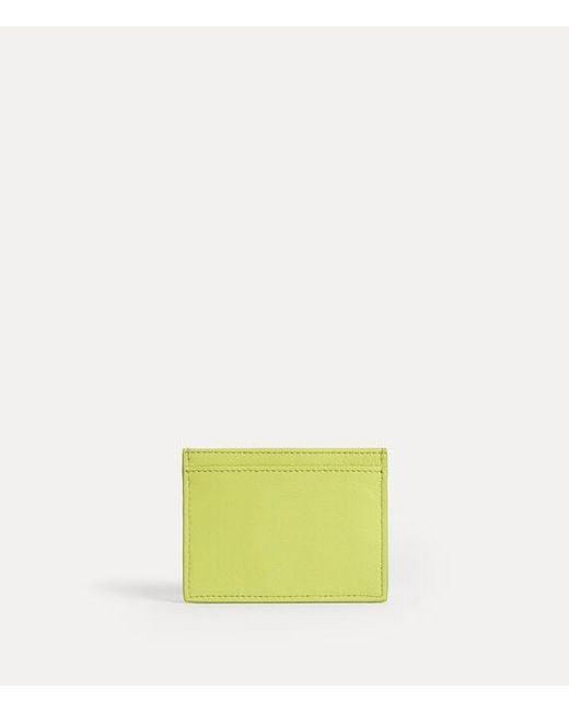 Vivienne Westwood Yellow Flat Card Holder Supple Leather