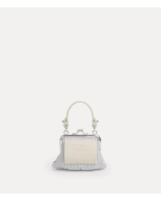 Vivienne Westwood White Mini Granny Frame Purse Classic Oxford Shirt