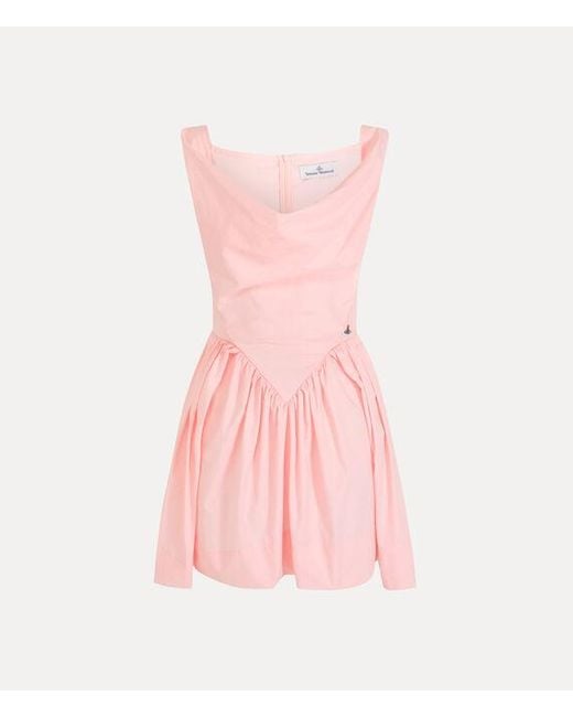 Vivienne Westwood Pink Mini Sunday Dress Compact Poplin