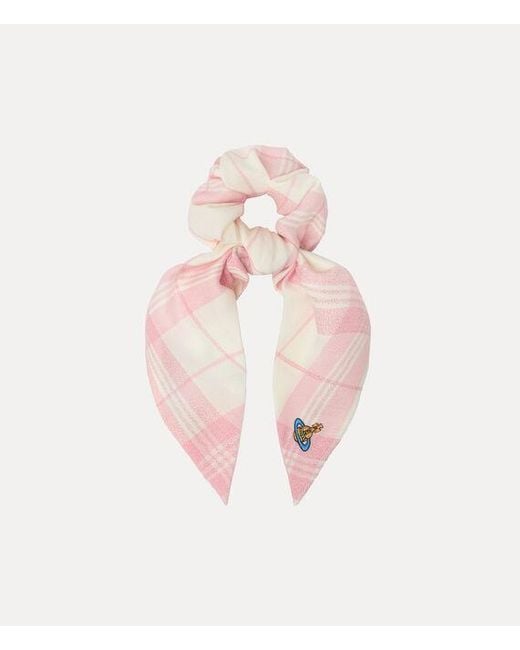 Vivienne Westwood Pink Large Scrunchie Coquette Check