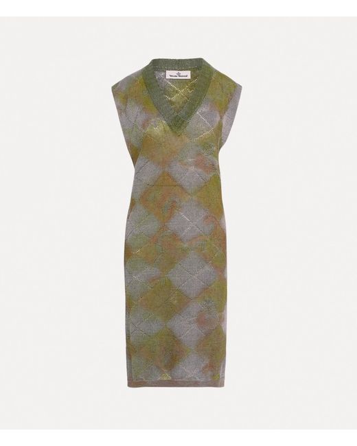 Vivienne Westwood Green Knit1 Pearl1 Dress