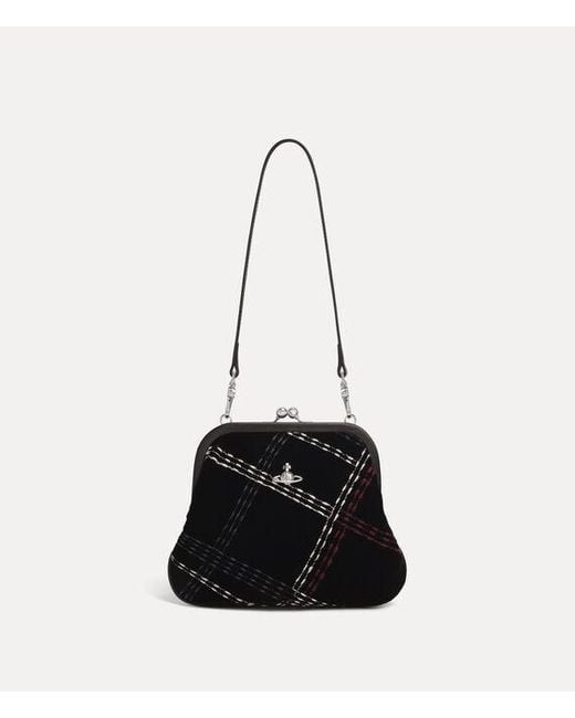 Vivienne Westwood White Vivienne Clutch Velvet Check