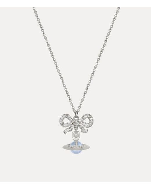 Vivienne Westwood White Octavie Pendant Necklace