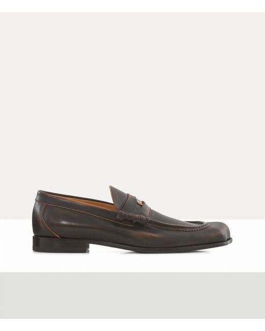 Vivienne Westwood Brown Tuesday Coin Loafer Vintage Leather for men