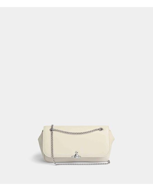 Vivienne Westwood Natural Chain Crossbody Purse Pu Smooth