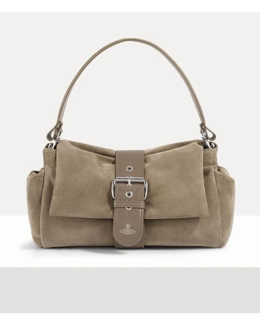 Vivienne Westwood Gray Hazel Xl Treasure Handbag Leather