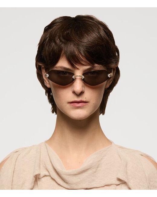 Vivienne Westwood Brown Vera Sunglasses Stainless