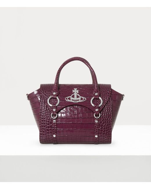Vivienne Westwood Purple Medium Betty Handbag Leather
