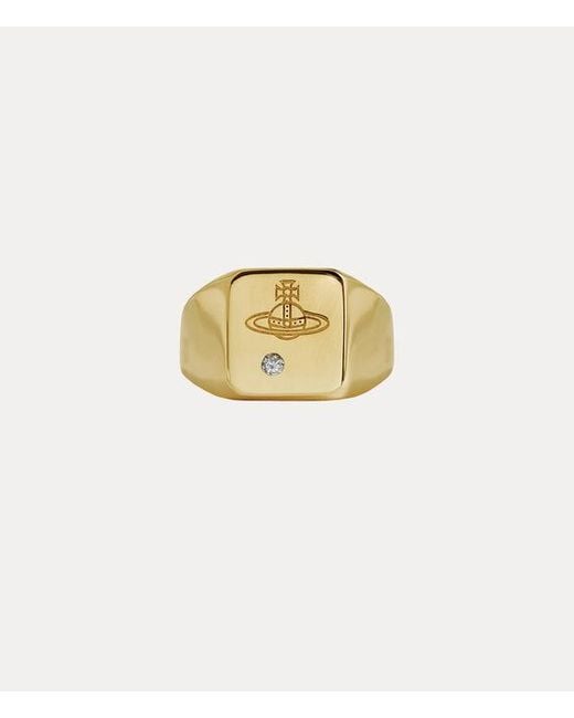 Vivienne Westwood Metallic Carlo Ring Cubic Zirconia