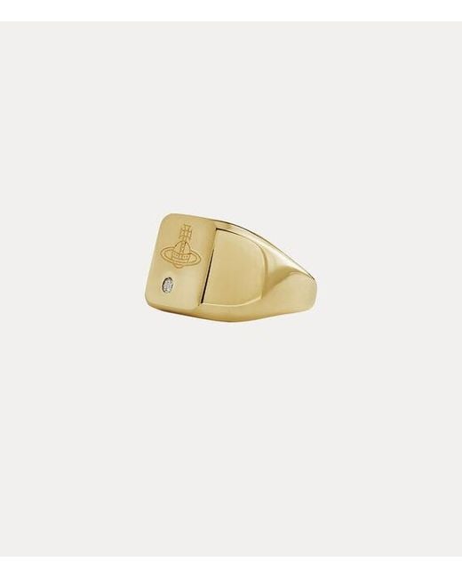 Vivienne Westwood Metallic Carlo Ring Cubic Zirconia