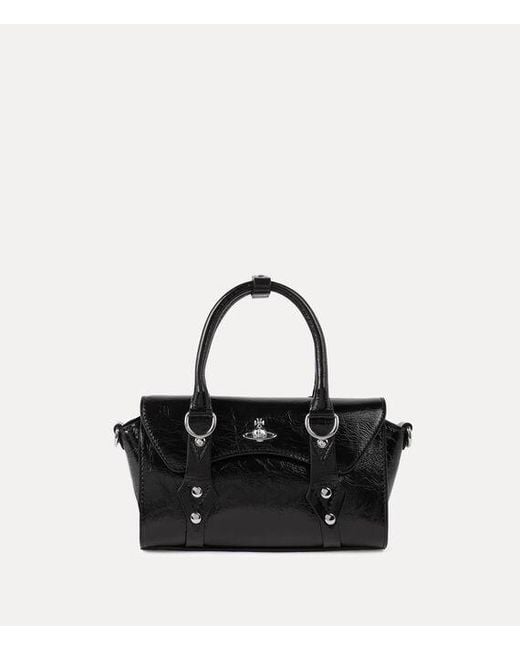 Vivienne Westwood Black Bettina Mini Crossbody Naplak Leather