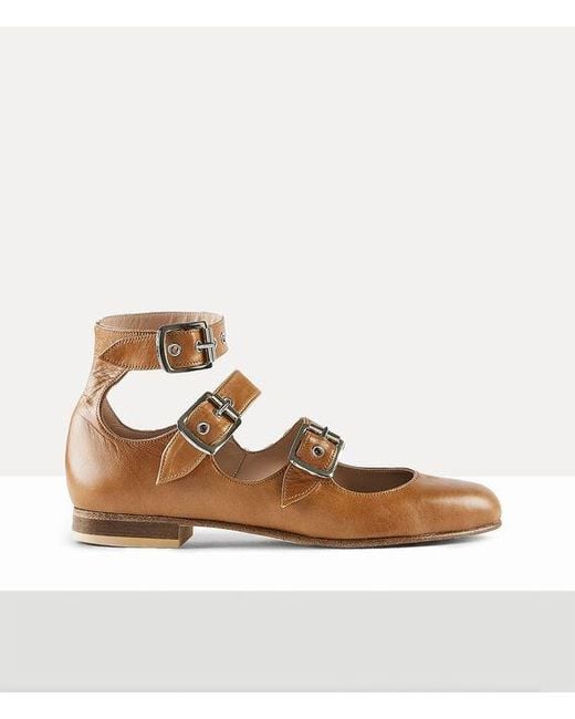 Vivienne Westwood Brown Roman Three Strap Sandal Leather