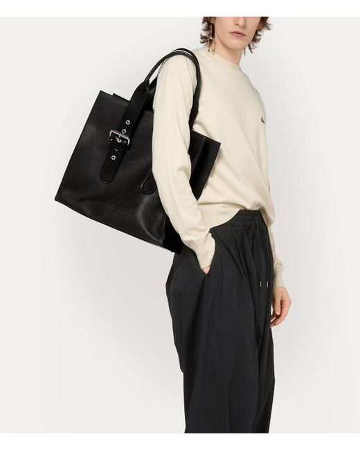 Vivienne Westwood Black Alex Tote Bag Leather