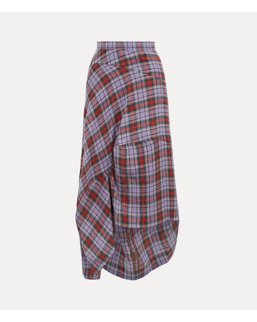 Vivienne Westwood Purple Aeroplane Skirt Louth Tartan