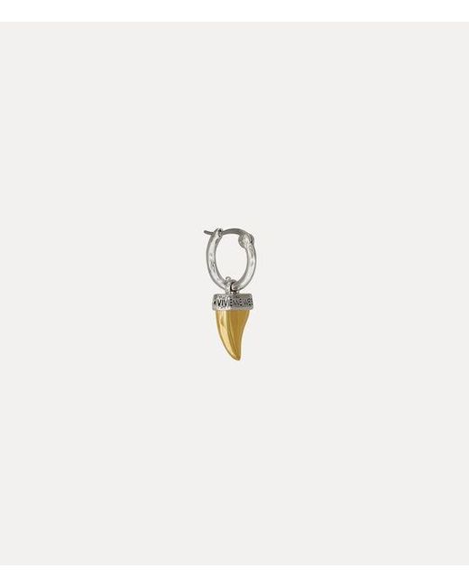Vivienne Westwood White Shark Tooth Single Earring for men