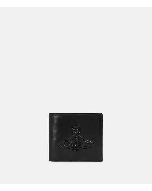 Vivienne Westwood Black Bifold Wallet Shiny Leather