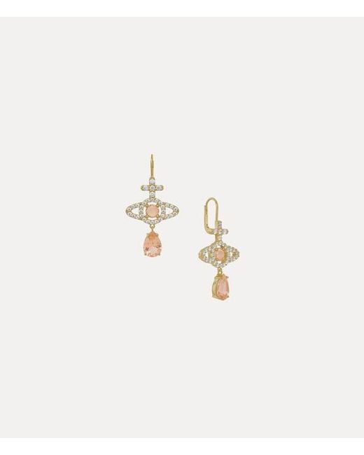 Vivienne Westwood White Olympia Drop Earrings