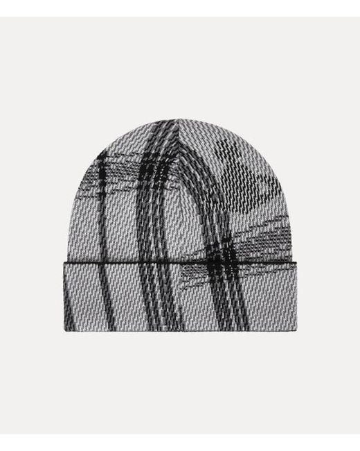 Vivienne Westwood Gray Tartan Beanie Bi Tartan